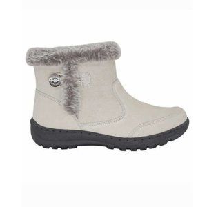 *** Khombu Iris Vegan Fur Plush Cream Suede Water Repellent Boots size 8